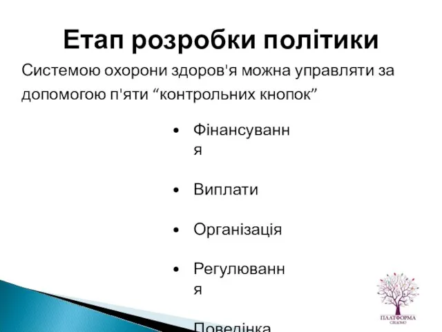 Системою охорони здоров'я можна управляти за допомогою п'яти “контрольних кнопок” Етап розробки