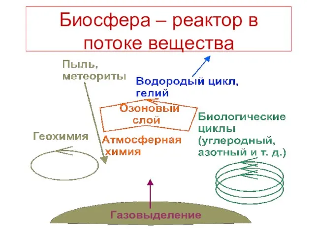 Биосфера – реактор в потоке вещества