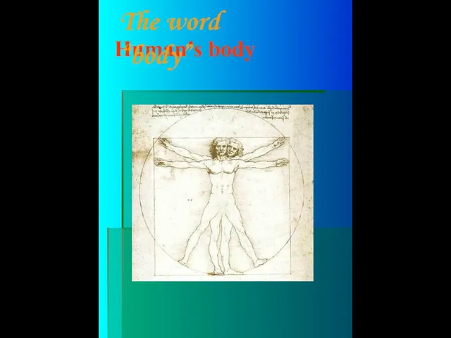 Human’s body The word “body”