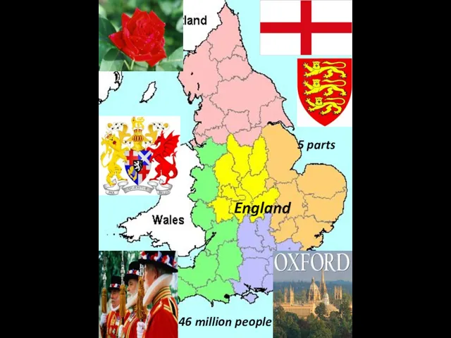 46 million people 5 parts England