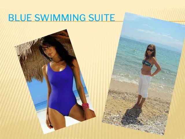 Blue swimming suite