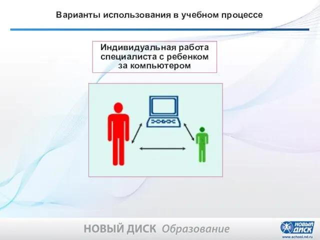 Индивидуальная работа специалиста с ребенком за компьютером Варианты использования в учебном процессе