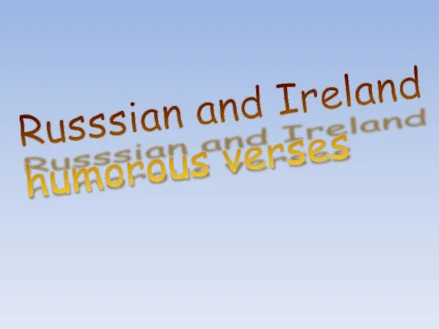 Russsian and Ireland humorous verses
