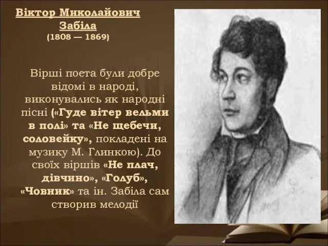 Вірші поета були добре відомі в народі, виконувались як народні пісні («Гуде