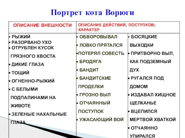 Портрет кота Ворюги