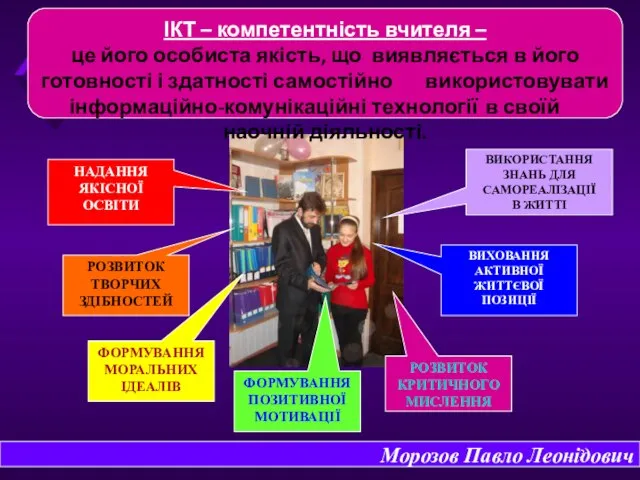 МОЄ БАЧЕННЯ ПРОБЛЕМИ ФОРМУВАННЯ КОМПЕТЕНТНОЇ ОСОБИСТОСТІ НАДАННЯ ЯКІСНОЇ ОСВІТИ РОЗВИТОК ТВОРЧИХ ЗДІБНОСТЕЙ