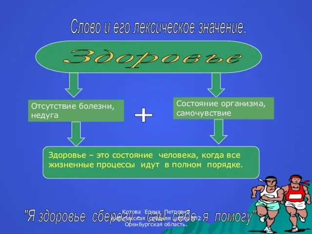 Слово и его лексическое значение. "Я здоровье сберегу - сам себе я