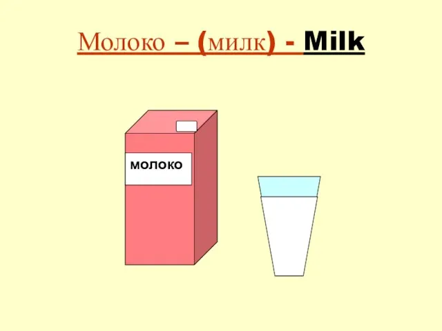 Молоко – (милк) - Milk