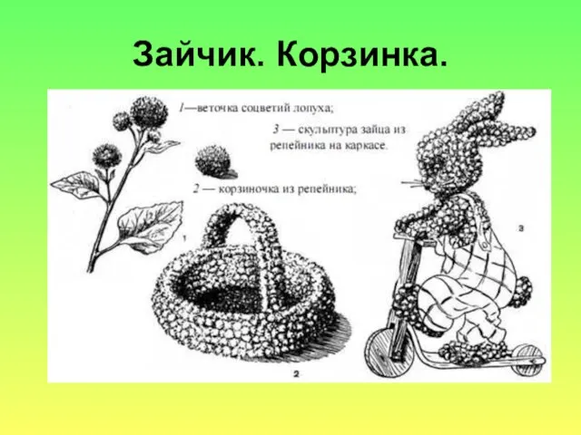 Зайчик. Корзинка.