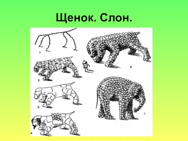 Щенок. Слон.