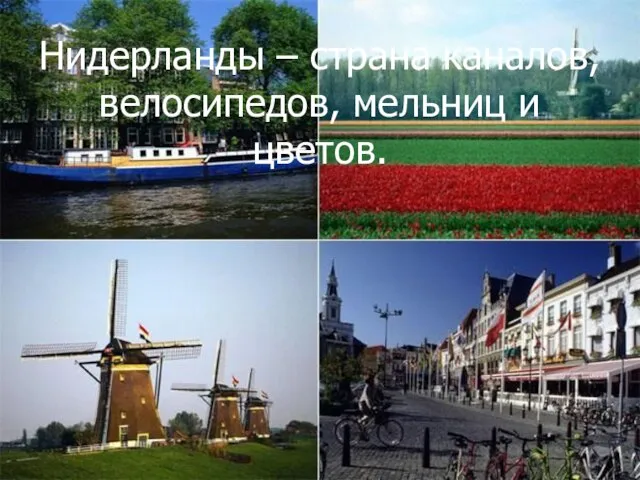 Писаревская Т.П. Баган Нидерланды – страна каналов, велосипедов, мельниц и цветов.