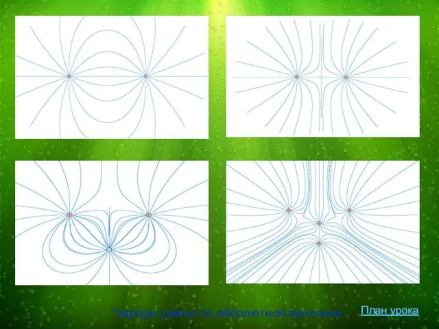 *заряды равны по абсолютной величине План урока