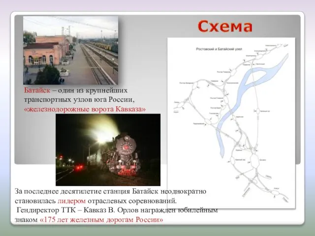 Батайск – один из крупнейших транспортных узлов юга России, «железнодорожные ворота Кавказа»