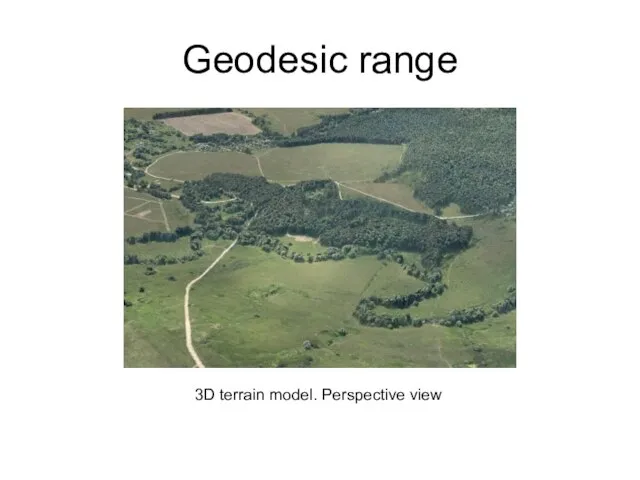 Geodesic range 3D terrain model. Perspective view