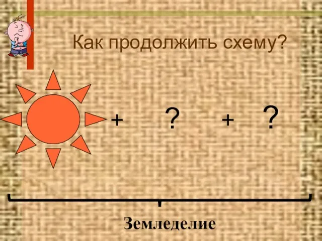 Как продолжить схему? + ? + ? Земледелие