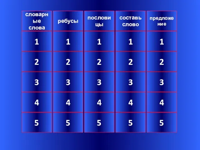 1 1 1 1 1 пословицы составь слово предложение 4 4 4