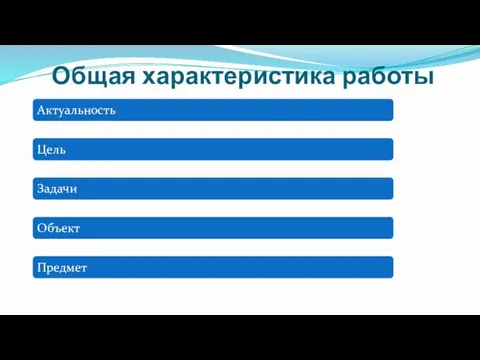 Общая характеристика работы