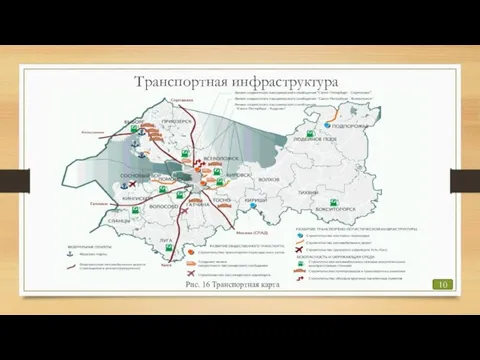 10 Рис. 16 Транспортная карта Транспортная инфраструктура