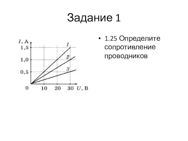 Задание 1 1.25 Определите сопротивление проводников