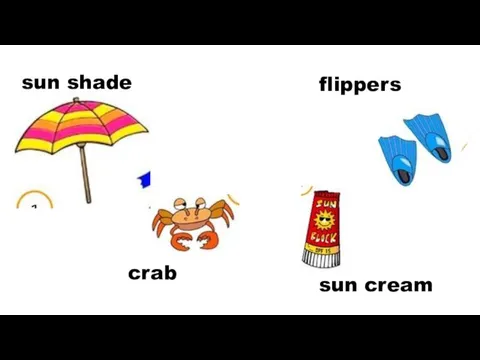 crab sun cream sun shade flippers