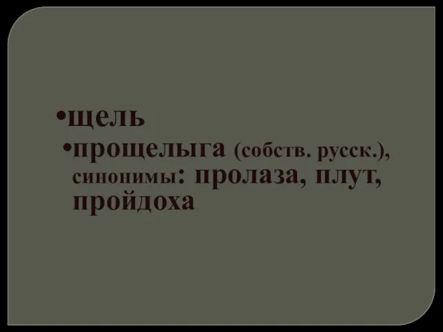 щель прощелыга (собств. русск.), синонимы: пролаза, плут, пройдоха