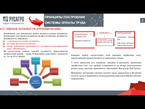 ПРИНЦИПЫ ПОСТРОЕНИЯ СИСТЕМЫ ОПЛАТЫ ТРУДА ПРОЦЕСС ОЦЕНКИ ДОЛЖНОСТИ (ГРЕЙДИРОВАНИЕ) Основанием для присвоения