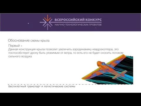 Первый + Данная конструкция крыла позволит увеличить аэродинамику квадрокоптера, это поспособствует дрону