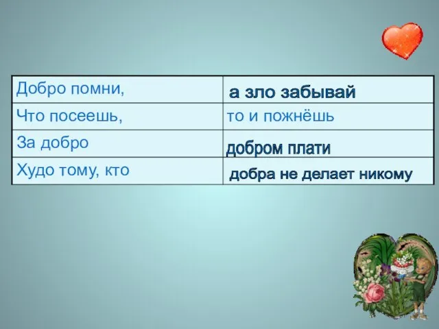 а зло забывай добром плати добра не делает никому