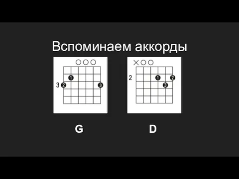 Вспоминаем аккорды G D