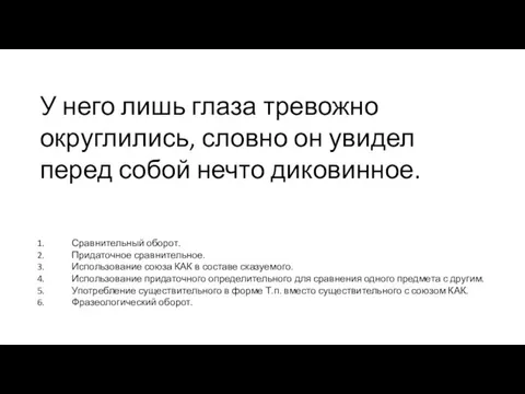 У него лишь глаза тревожно округлились, словно он увидел перед собой нечто