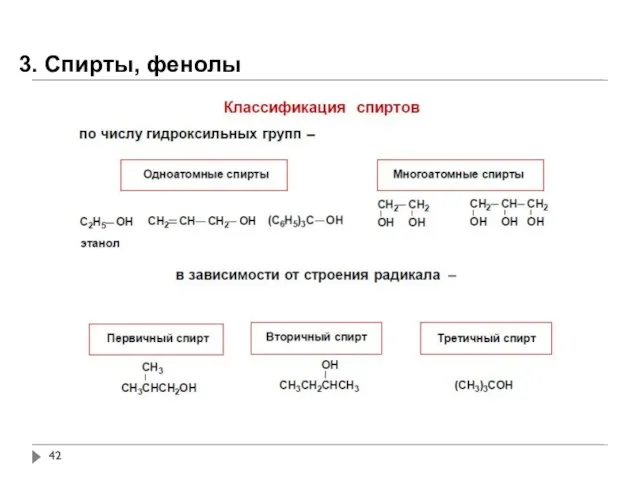 3. Спирты, фенолы