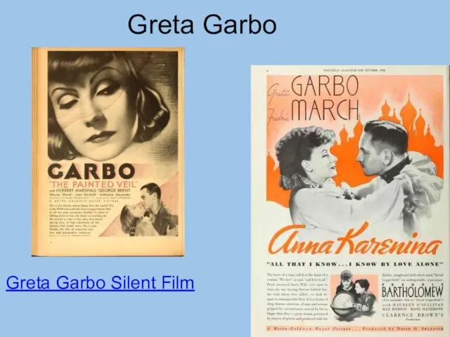 Greta Garbo Greta Garbo Silent Film