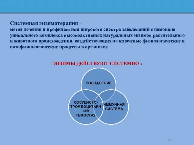 Системная энзимотерапия - метод лечения и профилактики широкого спектра заболеваний с помощью