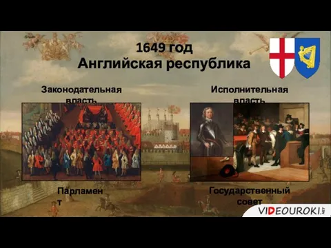 1649 год Английская республика Законодательная власть Парламент Исполнительная власть Государственный совет