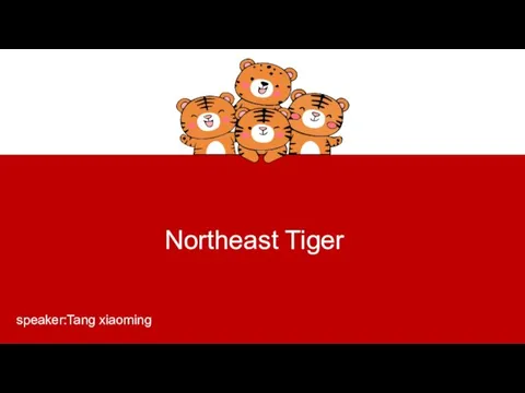 Northeast Tiger speaker:Tang xiaoming