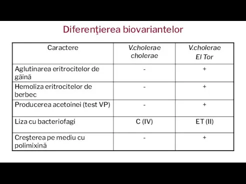 Diferenţierea biovariantelor