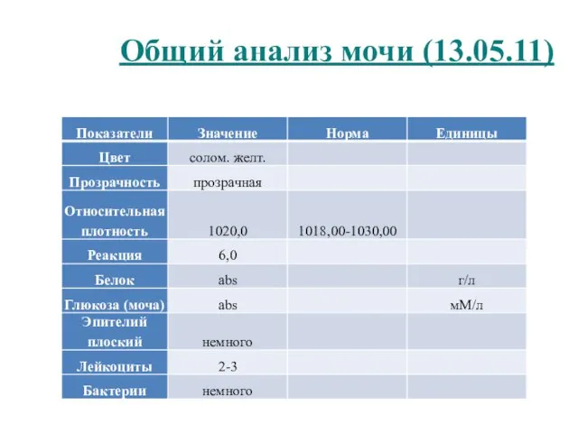 Общий анализ мочи (13.05.11)