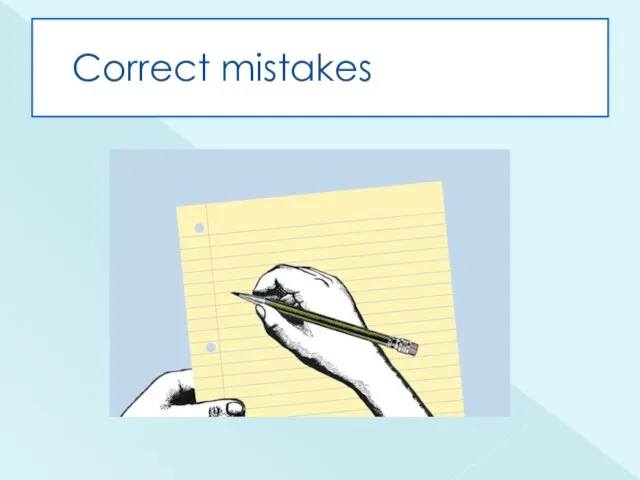 Correct mistakes