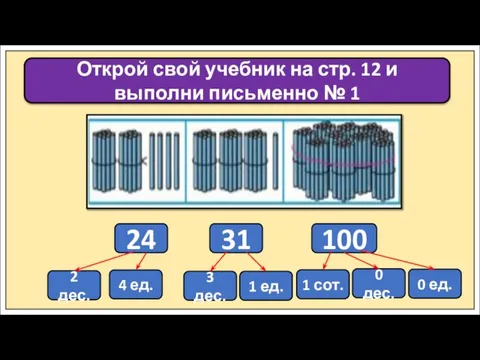 Открой свой учебник на стр. 12 и выполни письменно № 1 24