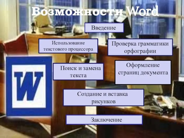 Использование текстового процессора Поиск и замена текста Проверка грамматики орфографии Оформление страниц