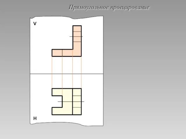 Прямоугольное проецирование V Н