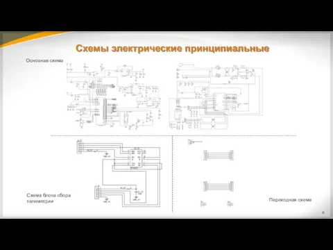 Схемы электрические принципиальные Основная схема Схема блока сбора телеметрии Переходная схема