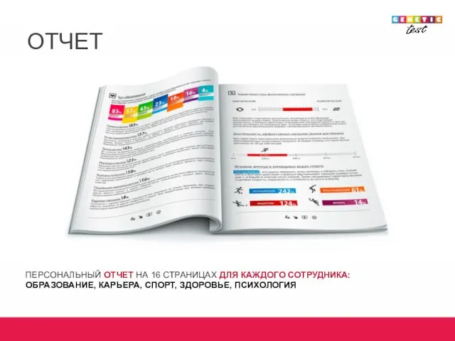 ОТЧЕТ ПЕРСОНАЛЬНЫЙ ОТЧЕТ НА 16 СТРАНИЦАХ ДЛЯ КАЖДОГО СОТРУДНИКА: ОБРАЗОВАНИЕ, КАРЬЕРА, СПОРТ, ЗДОРОВЬЕ, ПСИХОЛОГИЯ