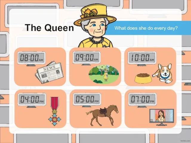 What does she do every day? The Queen reads the newspaper at