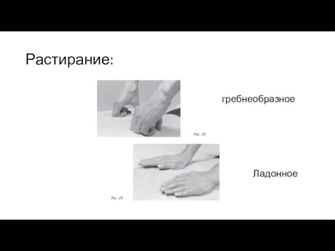 Растирание: гребнеобразное Ладонное