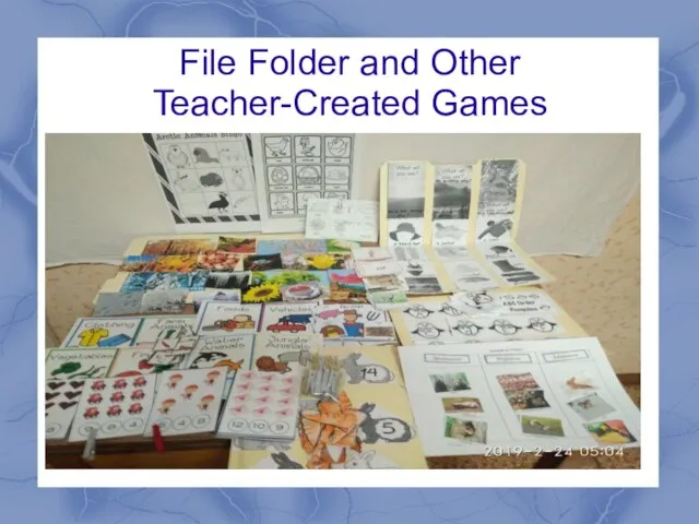 File Folder and Other Teacher-Created Games