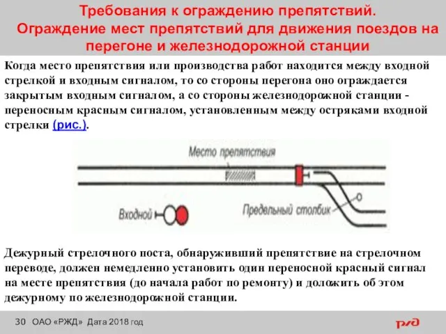 Требования к ограждению препятствий. Ограждение мест препятствий для движения поездов на перегоне