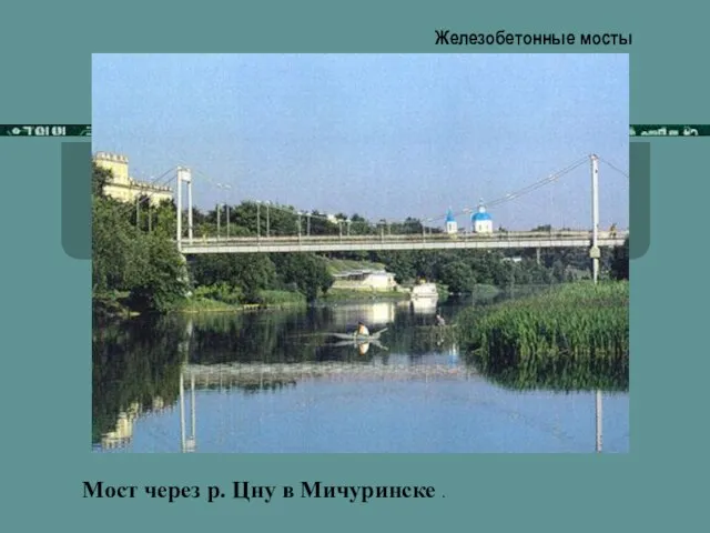 Железобетонные мосты Мост через р. Цну в Мичуринске .