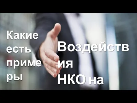 Какие есть примеры Воздействия НКО на власть