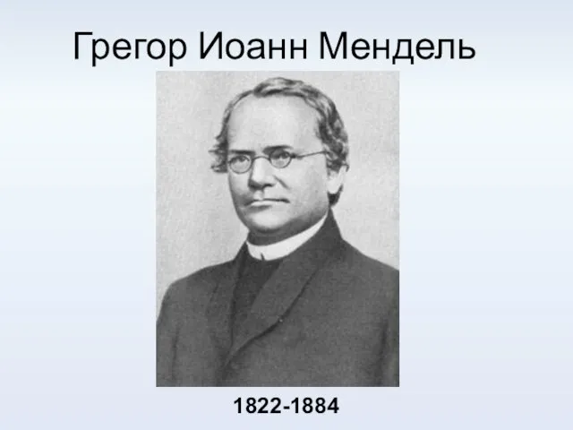 Грегор Иоанн Мендель 1822-1884